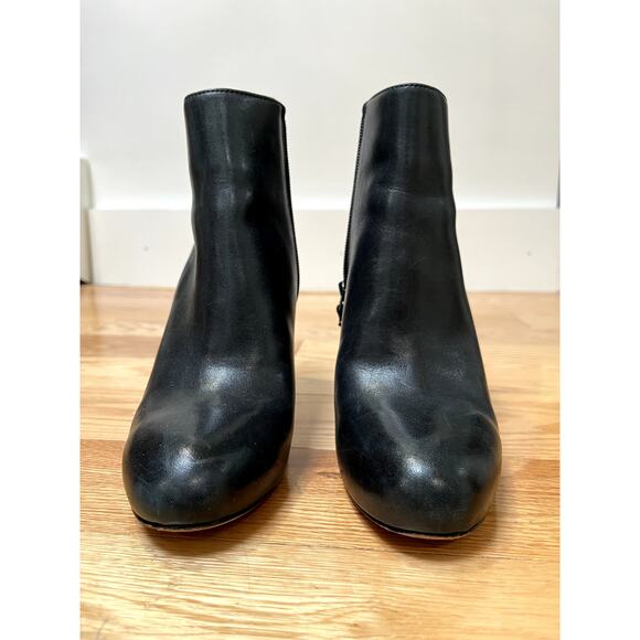 VIA SPIGA Black Leather Ankle Booties. Stiletto Heel. Size 6.5 - Picture 3 of 8